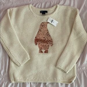 NWT GapKids sweater w/sequin penguin